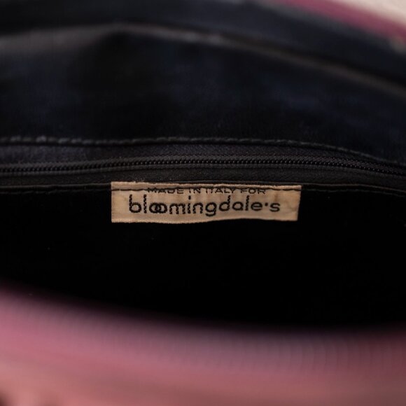 Bloomingdales Italian Leather with fringe shoulder bag with a thin strap - Picture 6 of 9